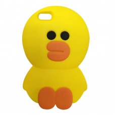 iPhone SE 5 5s - 3D Silicone Soft Protective Phone Cover Case - Yellow Duck